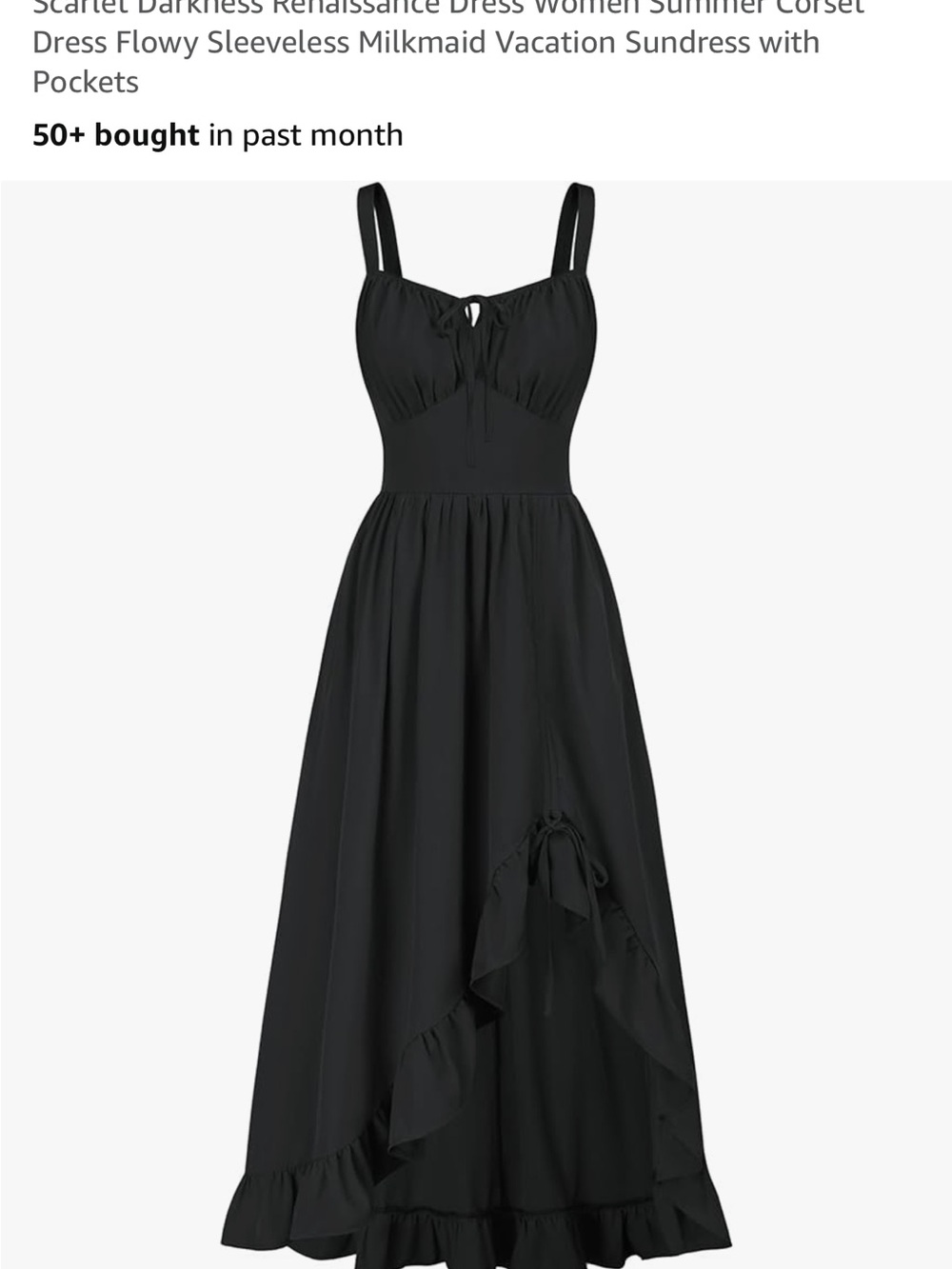 Women's Black Maxi Dress Sleeveless Corset Sundress